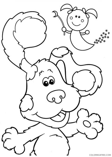 Blues Clues Coloring Pages Tv Film Blues Clues And A Little Fairy