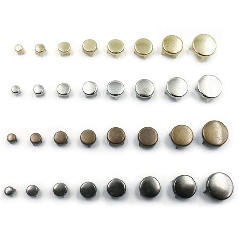 100pcs 7mm Mix 4 Colors Round Flat Spike Bead Metal Rivets Diy 4 Claws Accessories In Garment