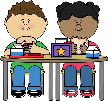 Kids Eating Lunch Clipart - Png Download - Full Size Clipart (#1666919) - PinClipart