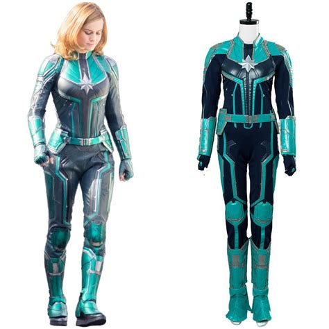 Captain Marvel Carol Danvers Ms Miss Marvel Outfit Suit Cosplay Costum