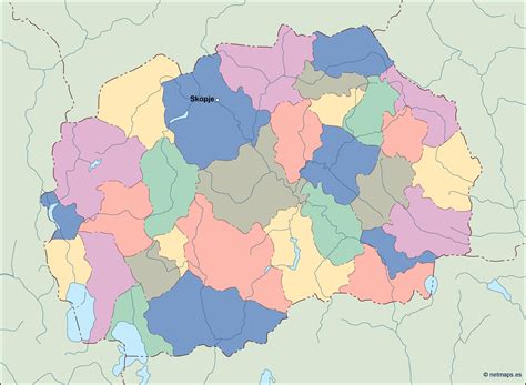 Macedonia Political Map Illustrator Vector Eps Maps Order And Images