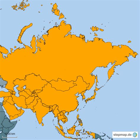 Stepmap Asien Übersicht Landkarte Für Asien