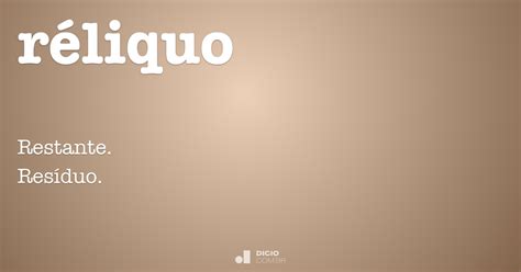 Réliquo Dicio Dicionário Online de Português