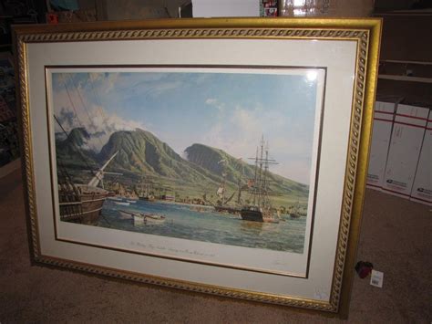 John Stobart Lahaina Maui The Whaling Brig Isabella Signed