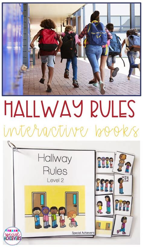 7:45 discuss book club philosophy, rules, and agenda. Hallway Rules Interactive Adapted Books and Activities ...