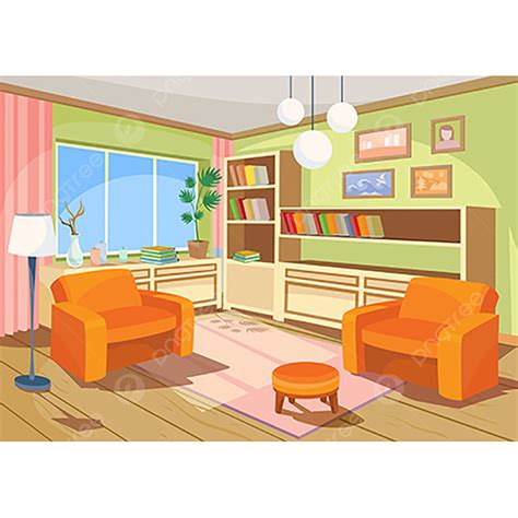 Home Room Interior Vector Hd Images Vector Illustration Of A Cartoon