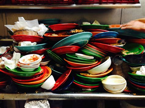 Just A Picture Of The Pile Of Dirty Dishes At My Work Rpics