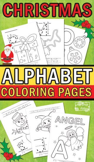 Christmas Alphabet Coloring Pages Educational Freebies Teaching Our