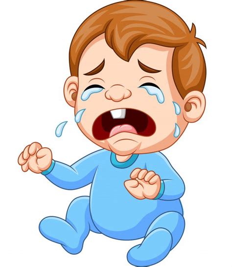 Caricatura Menino Bebê Chorando Vetor Premium Criança Chorando