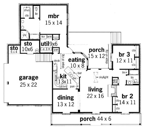 Southern Style House Plan 3 Beds 2 Baths 1800 Sqft Plan 45 125