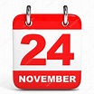 Calendario. 24 de noviembre — Fotos de Stock © iCreative3D ...
