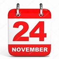 Calendario. 24 de noviembre — Fotos de Stock © iCreative3D #60212775