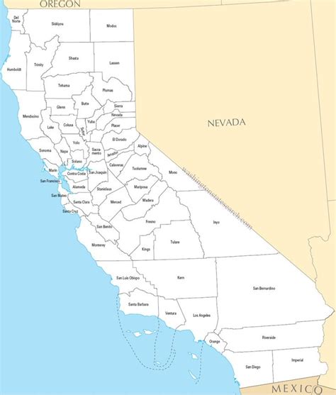 Printable California State Map Printable Map Of The United States
