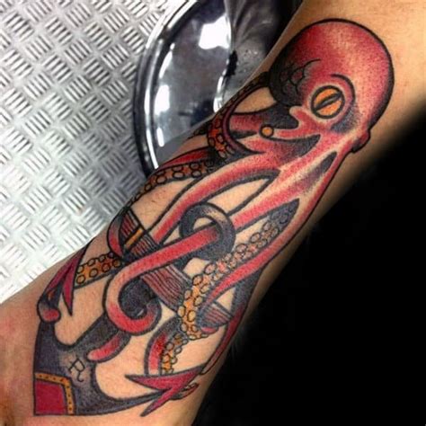 50 Traditional Octopus Tattoo Designs For Men Old School Ideas