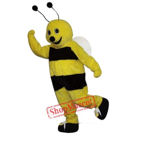 Happy Bee Mascot Costume Bee Mascot Mascot Costume Cartoon Mascot