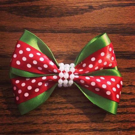 Diy Christmas Hair Bow For Little Girl Christmas Hair Bows Christmas