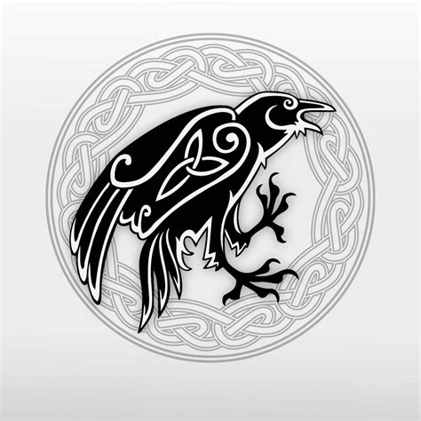 Celtic Crow By Poietix On Deviantart Norse Tattoo Crows Drawing