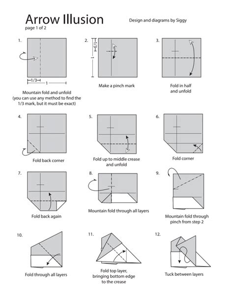 Origami Arrow Illusion