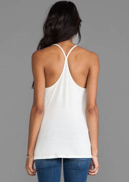 Tylie Sexy Racerback Tank In White In White Ivory Lyst