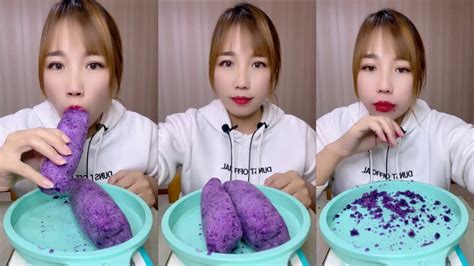 Asmr Purple Powdery Ice Cake Youtube
