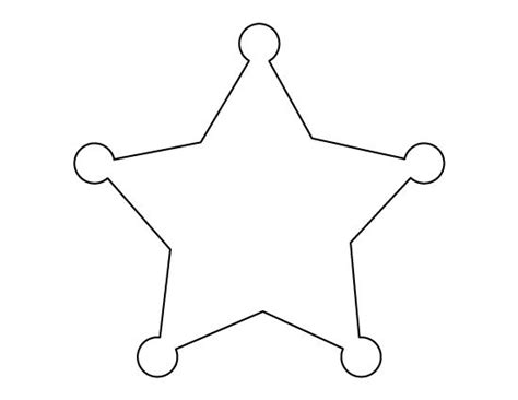 Sheriff Star Pattern Use The Printable Outline For Crafts Creating