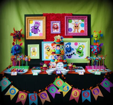 Kids Party Hub Cute Little Monster Party Ideas