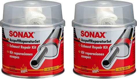 Sonax Exhaust Repair Kit Exhaust Paste Pack Of 2 Uk Car