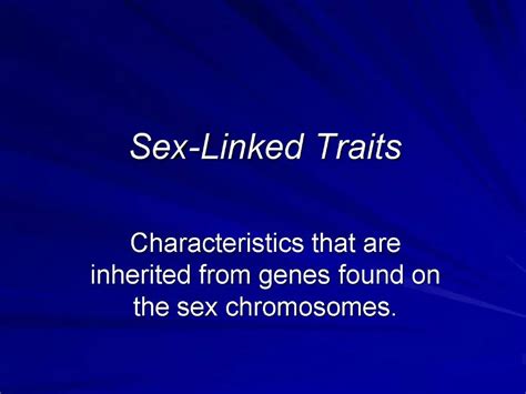 Ppt Sex Linked Traits Powerpoint Presentation Free Download Id560412