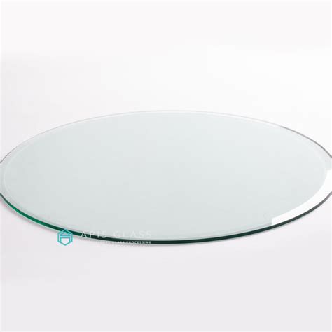 Clear Tempered Glass Tabletop Polished 1” Beveled Edge Apis Glass