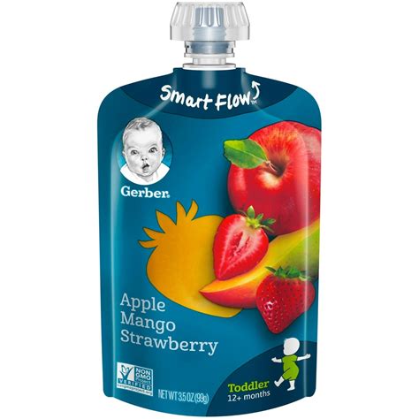 Gerber Toddler Food Apple Mango Strawberry Baby Food 1 Pouch