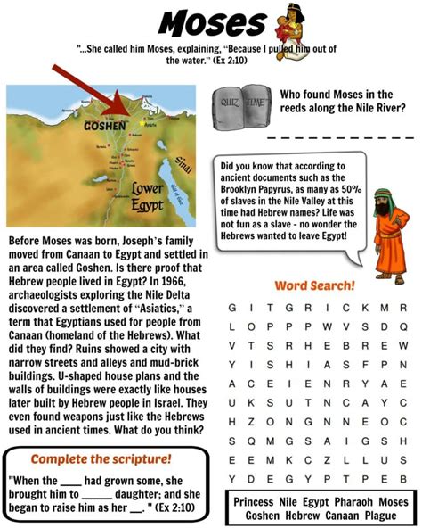 Andy sacks / photographer's choice / getty images geography worksheets can be a valuable resource for teachers and s. Printable Moses Bible Worksheet | Free Download