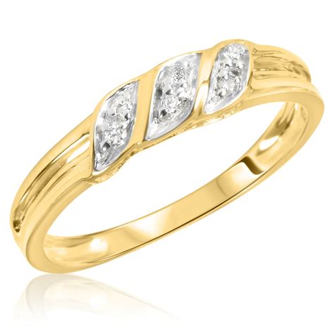 115 Carat Tw Diamond Womens Wedding Ring 10k Yellow Gold My Trio