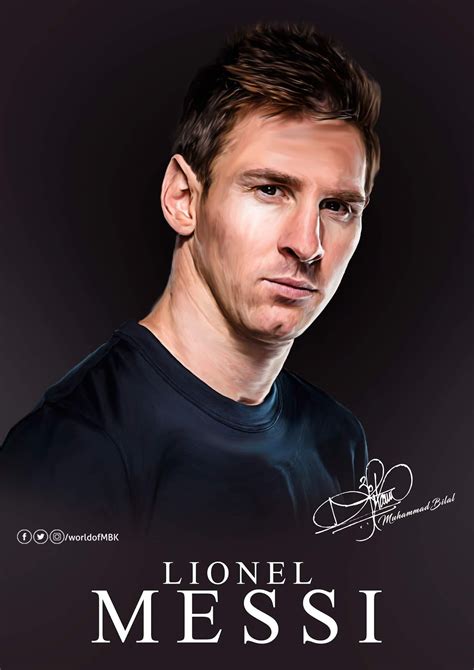 Mbk Gfx King Leo Lionel Messi Digital Painting Mbk Drawings By