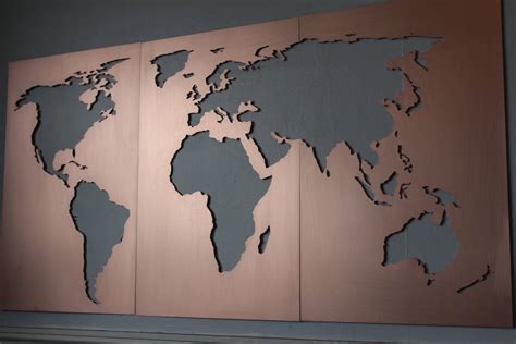 Review Of World Map Wall Metal Ideas World Map With Major Countries