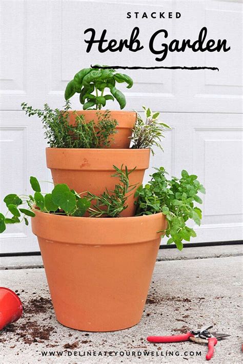 Stacked Herb Garden Delineate Your Dwelling