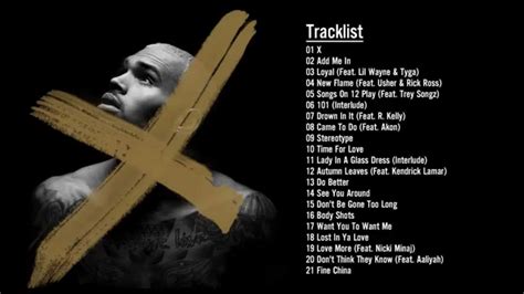 X Album Chris Brown List