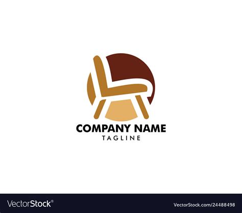 Furniture Chair Company Logo Royalty Free Vector Image