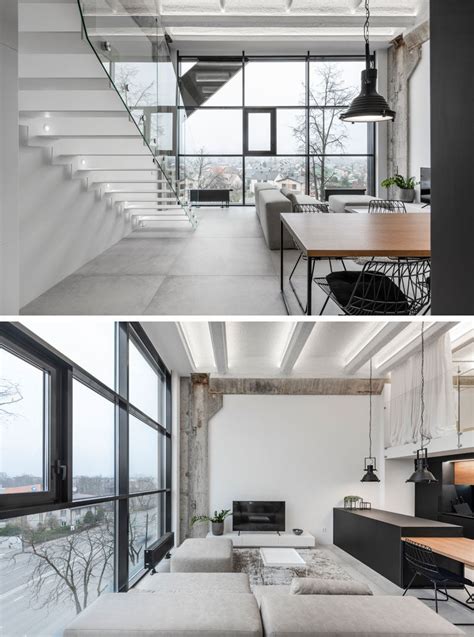 A Lithuanian Loft Interior With A Monochrome And Wood