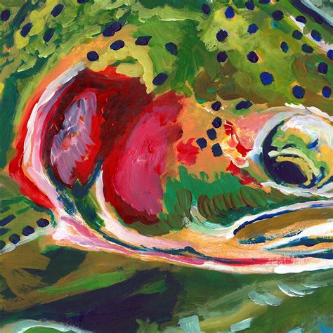 Trout Fishing Colourful Abstract Art Print Fishing Lover Etsy Uk
