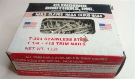 Clendenin T 304 Stainless Steel Trim Nails Canyon Sand 1 14 1lb Box