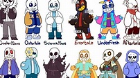 LIVE - All Undertale Au's Sans Versions DRAWING - YouTube