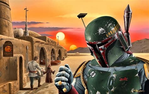 Free Download Wallpaper Star Wars Boba Fett The Bounty Hunter Tatooine