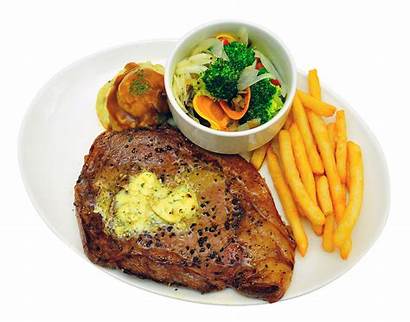 Plate Transparent Meat Steak Clipart Menu Dinner