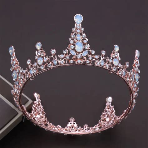 Buy European Baroque Opal Crown Wedding Tiara Bride
