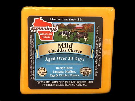 Hennings Wisconsin Cheese Mild Cheddar Cheese