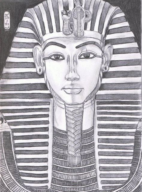 King Tut Drawing Ancient Egypt Ancient Info