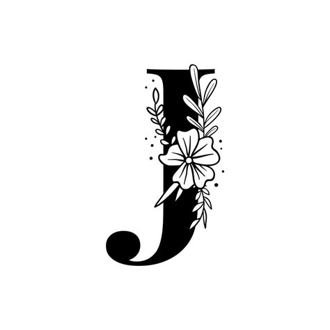 Download Free Image Of Letter J Script Floral Alphabet By Tvzsu About