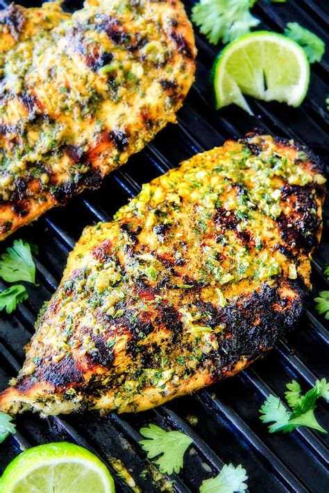 Heat olive oil on medium in a large skillet. Skillet OR Grilled JUICY Cilantro Lime Chicken (Marinade)