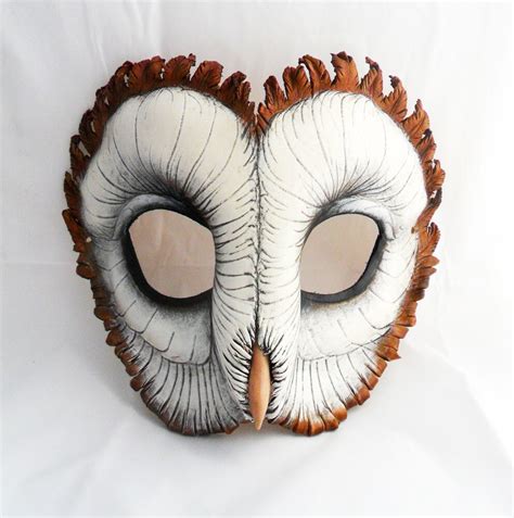 Barn Owl Leather Mask