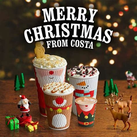 Costa coffee's christmas menu will be available in stores nationwide from friday 1 november 2019. Costa Coffee Christmas presentation drinks. | Christmas drinks, Christmas coffee, Christmas cups